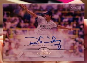 2025 Topps Baseball Stadium Club Ron Guidry On Card Autograph 