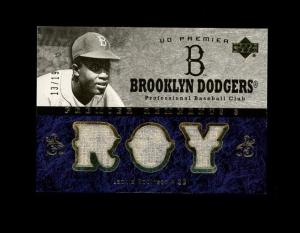 SEE CUSTOM 2007 UD Premier GAME USED JACKIE ROBINSON JERSEY PATCHES /19! DODGERS