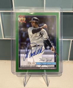 2026 Topps Jorge Posada 1991 Auto Green 91A-JP 73/99 Yankees Autograph Series 1
