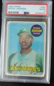 1969 Topps Reggie Jackson #260 PSA 2-Good Athletics 64390455