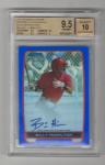 BILLY HAMILTON 2012 BOWMAN CHROME PROSPECTS AUTOGRAPHS BLUE REFRACTOR BGS 9.5