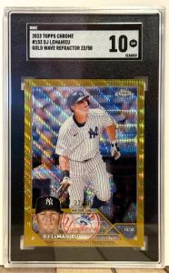 2023 Topps Chrome 153 DJ Lemahieu Gold Wave Refractor SGC GM 10 Foil NY Yankees
