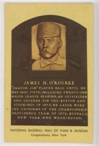 1964-81 National Baseball Hall of Fame and Museum Postcards Jim O'Rourke HOF 3d5