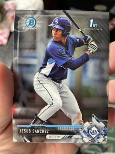 2017 Bowman Chrome Jesus Sanchez Rookie Card #BCP228