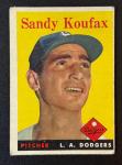 1958 Topps #187 Sandy Koufax Fair/Good. Los Angeles Dodgers