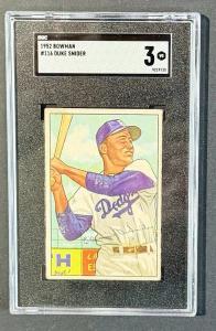 1952 Bowman Duke Snider #44 SGC 3 VG HOF Brooklyn Dodgers