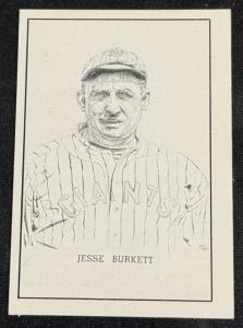 JESSE BURKETT 1950 CALLAHAN HALL OF FAME #NNO VINTAGE BASEBALL CARD