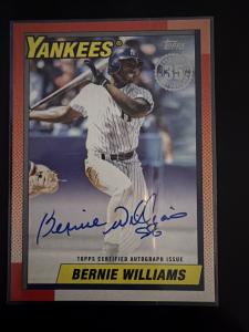 2025 Topps Series 1 -1990 Topps Baseball Autographs Bernie Williams #90A-BW (AU)