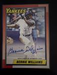 2025 Topps Series 1 -1990 Topps Baseball Autographs Bernie Williams #90A-BW (AU)