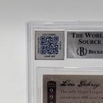 Lou Gehrig UD Yankee Stadium Legacy Jersey Fusion 1923-30 Game Used Bat BGS 9