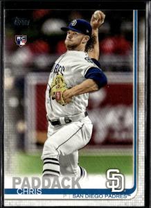 2019 Topps Update Chris Paddack San Diego Padres RC #US263  5 Card Lot