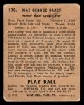 1940 PLAY BALL MAX CAREY 178b VG SUPERMAN BASEBALL BROOKLYN DODGERS
