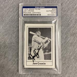 1978 Grand Slam #200 Joe Cronin PSA/DNA Signed Autograph