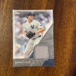 2026 Topps Series 1 GERRIT COLE Major League Materials Relic #MLM-GC Yankees