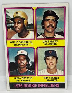 1976 Topps 1976 Rookie Infielders Willie Randolph Dave McKay RC Rookie #592 MLB