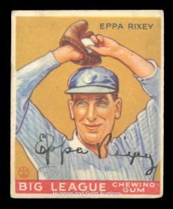 Eppa Rixey 1933 Goudey RC Rookie JSA LOA Auto Autograph HoF POP 3 VERY RARE d.63
