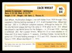 Zack Wheat 1980-87 SSPC HOF Card #84 Brooklyn Dodgers