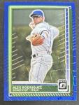 2025 Panini Donruss Optic Blue Velocity Prizm Alex Rodriguez Baseball Card 87 EX