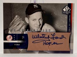 2003 SP Authentic Whitey Ford Auto /75 Yankees