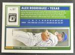2025 Panini Donruss Optic Blue Velocity Prizm Alex Rodriguez Baseball Card 87 EX