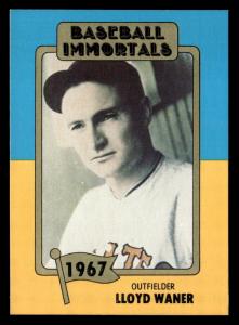 Lloyd Waner 1980-87 SSPC HOF Card #107 Pittsburgh Pirates