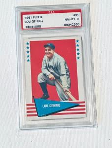 Lou Gehrig 1961 Fleer #31 PSA 8 Card