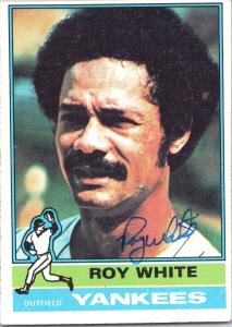 Roy White Autographed 1976 Topps Yankees Card