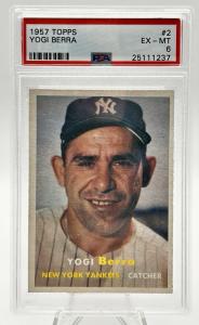 1957 Topps Yogi Berra Baseball Card #2