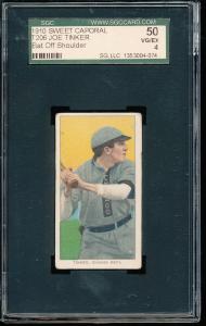 T206 Joe Tinker Bat Off Shoulder SGC 4