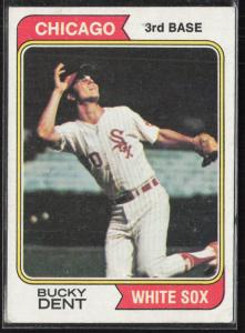 1974 Topps Bucky Dent Chicago White Sox Card