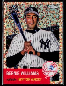 2022 Topps Chrome Bernie Williams Rose Gold Mini-Diamond