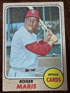 1968 Topps Roger Maris Card #330, Cardinals