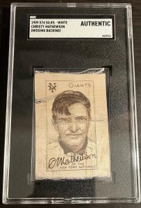 1909 S74 Silks Christy Mathewson Giants Card