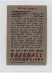1951 Bowman Frankie Frisch #282 HOF Card
