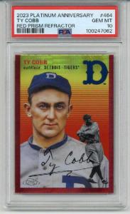 2023 Topps Chrome Ty Cobb Red Prism Refractor