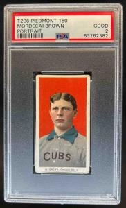 1909-11 T206 Baseball Mordecai Brown Card