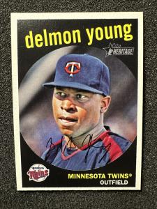 Delmon Young 2008 Topps Heritage #171 Minnesota Twins