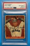 1933 Goudey Ted Lyons Signed Card PSA 8