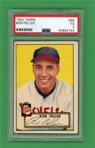 1952 Topps Bob Feller #88 Cleveland Indians Card