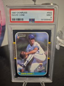 1987 Donruss David Cone Rookie Card PSA 9