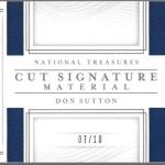 Don Sutton 2019 Panini National Treasures Booklet 7/10