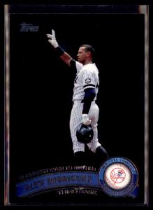 2011 Topps Black Border Alex Rodriguez Yankees Card