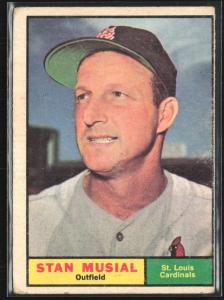 Stan Musial 1961 Topps Baseball Card 290