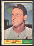 Stan Musial 1961 Topps Baseball Card 290