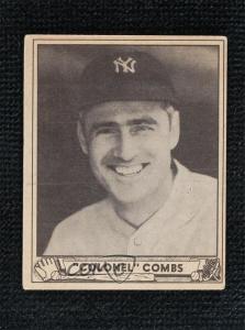 1940 Play Ball Earle Combs Superman Ad Card #124