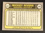 1981 Fleer Mickey Rivers Baseball Card #617