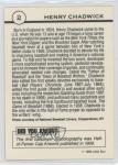 1990 Little Sun Henry Chadwick #2 HOF Card