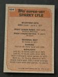 1983 Topps Sparky Lyle Super Veteran Card #694