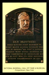 Dan Brouthers Hall of Fame Plaque #31 Card