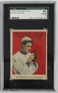 1915 Cracker Jack Ed Walsh Card #36 SGC 6